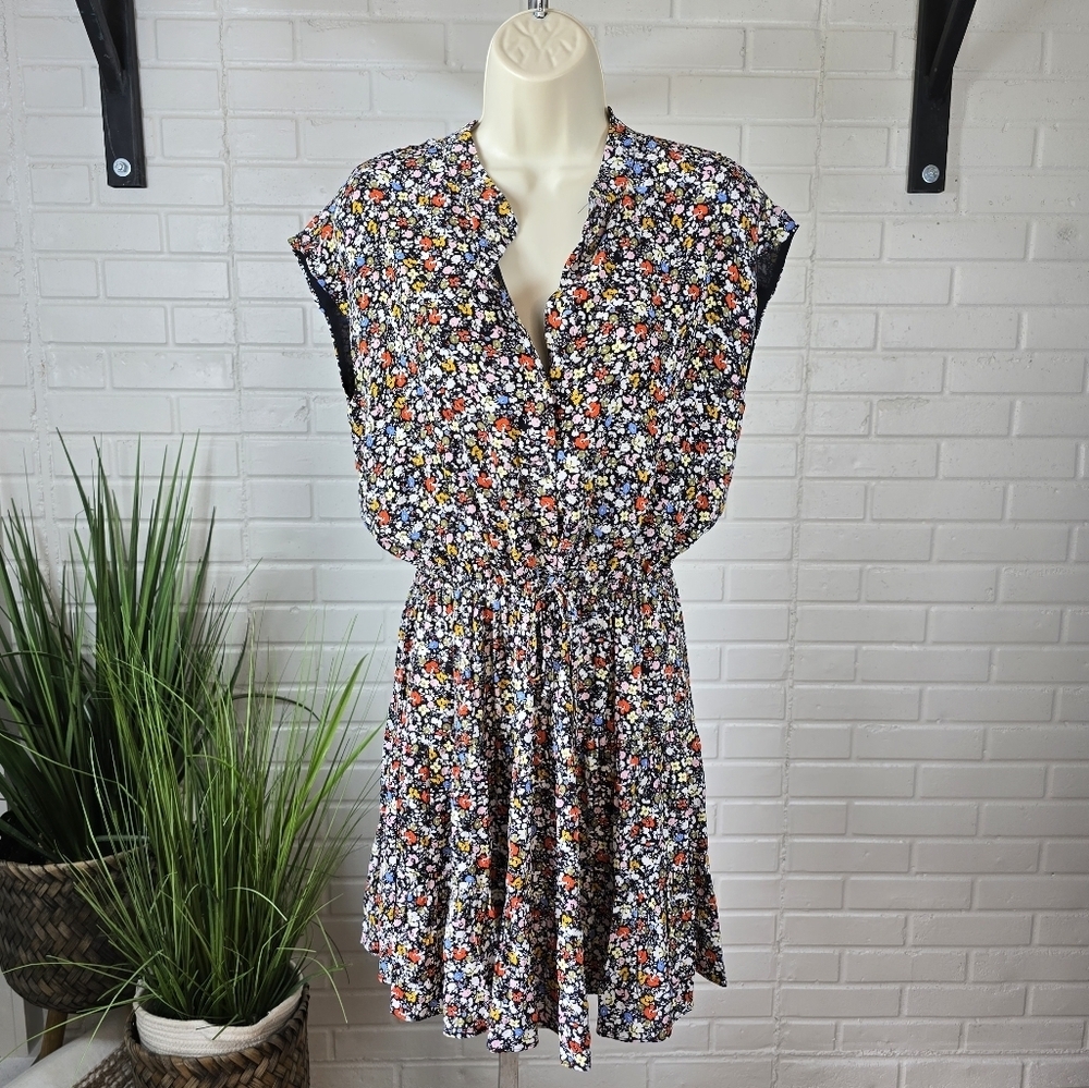 Rebecca Minkoff Ditsy Floral Print Ollie Viscose Mini Dress Size Small - Picture 10 of 11